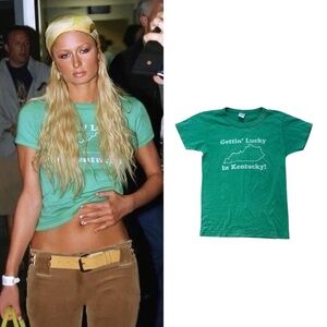 Gettin’ Lucky In Kentucky T-Shirt As Seen On Paris Hilton And Avril Lavigne